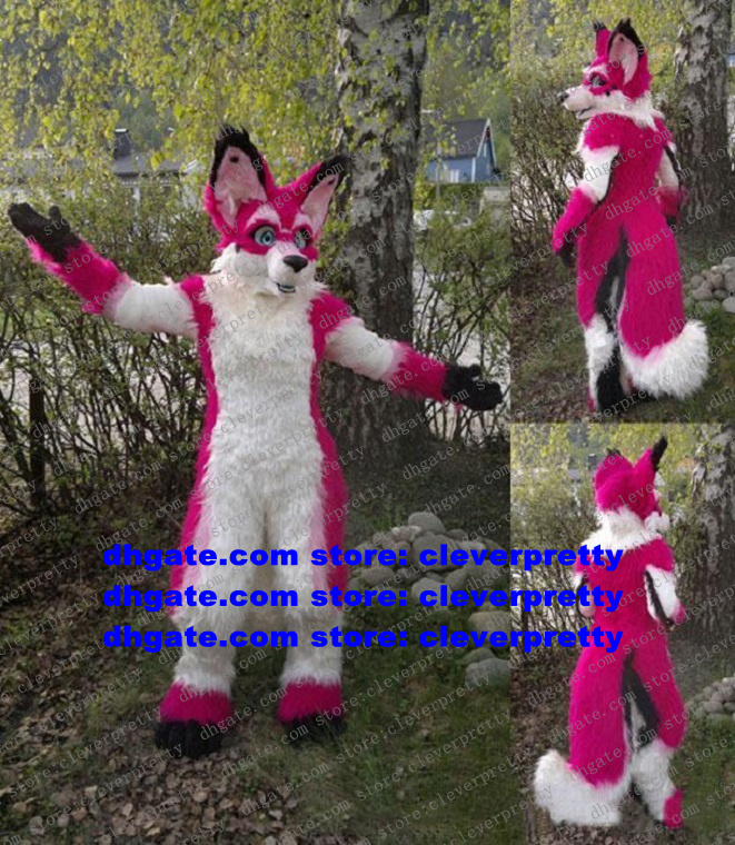 Pink White Long Fur Furry Wolf Mascot Costume Fox Husky Dog Fursuit ALASKAN Adult Cartoon Character Outfit Suit Big Party Brand Figure zx474, As in photos
Pink White Long Fur Furry Wolf Mascot Costume Fox Husky Dog Fursuit ALASKAN Adult Cartoon Character Outfit Suit Big Party Brand Figure zx474, As in photos