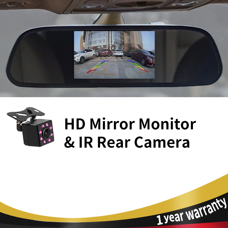 5 inch Rearview Camera HD Car Video Auto Parking Monitor Mirror Rear view Mirror Monitors