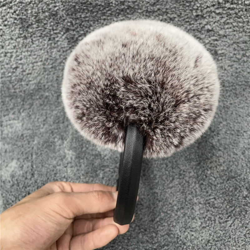 Ear Muffs Natural 100% Rex Rabbit Fur muff Womens Autumn and Winter Warm muffs Cover Warmer 221024