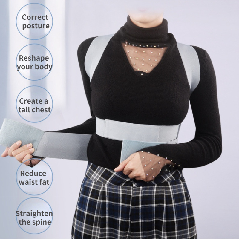 Body Braces Supports Invisible Chest Posture Corrector Scoliosis Back Brace Spine Belt Shoulder Support Poor Posture Correction Belt 221024
