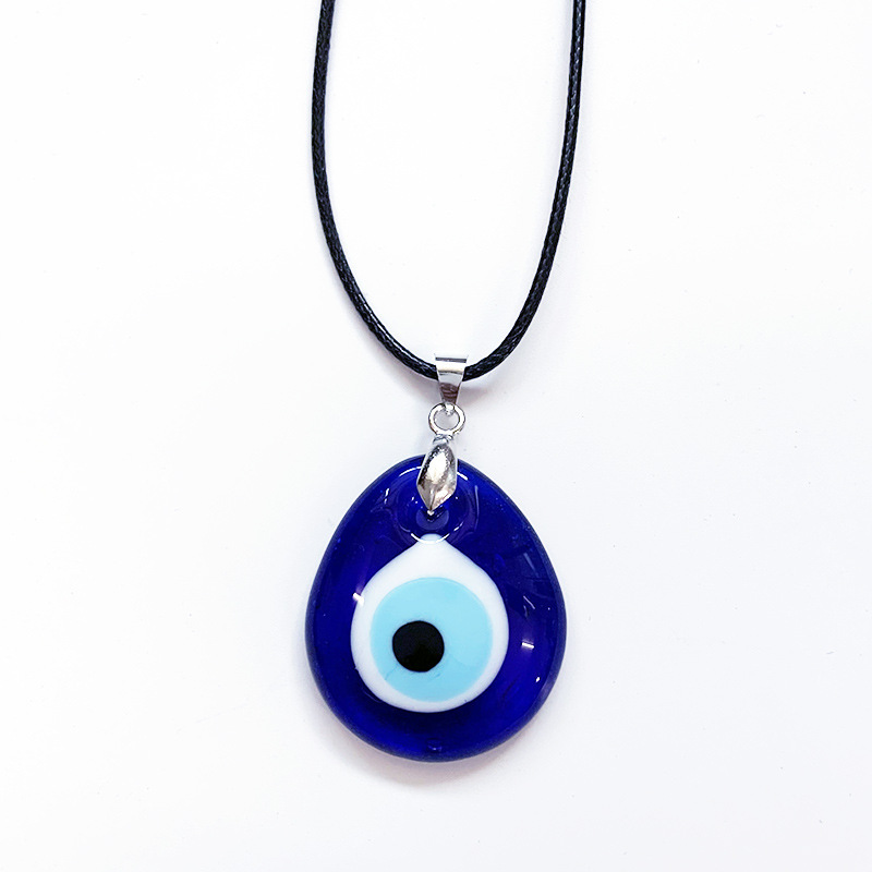 Turkish Blue Evil Eye Glass Pendant Necklace Fashion Men Women Necklaces Jewelry Accessories Gift In Bulk