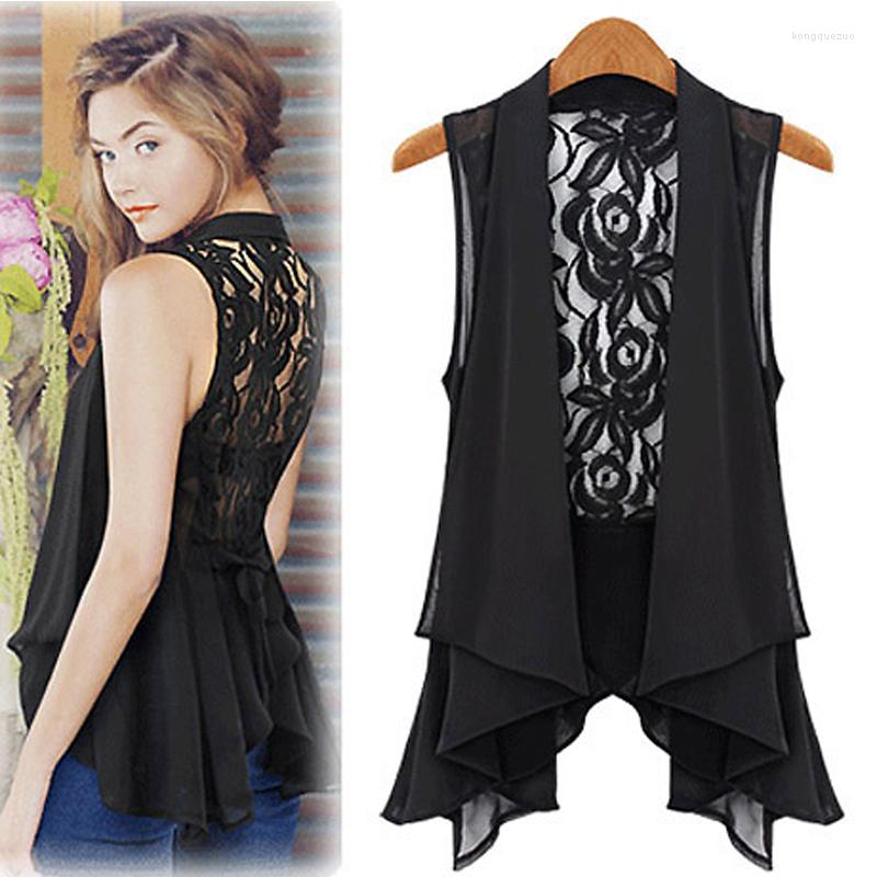Women' Vests Summer Plus Size Thin Chiffon Vest Women Casual Patchwork Lace Open Stitch Coats All-Match Sleeveless Outerwear Female Mw351, Black
Women' Vests Summer Plus Size Thin Chiffon Vest Women Casual Patchwork Lace Open Stitch Coats All-Match Sleeveless Outerwear Female Mw351, Black