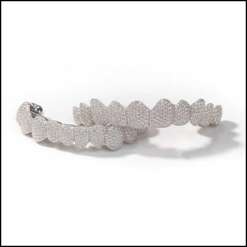 Grillz Dental Grills Exclusive Customization Moissanite Teeth Iced Out Hop 925 Sier Decorative Braces Real Diamond