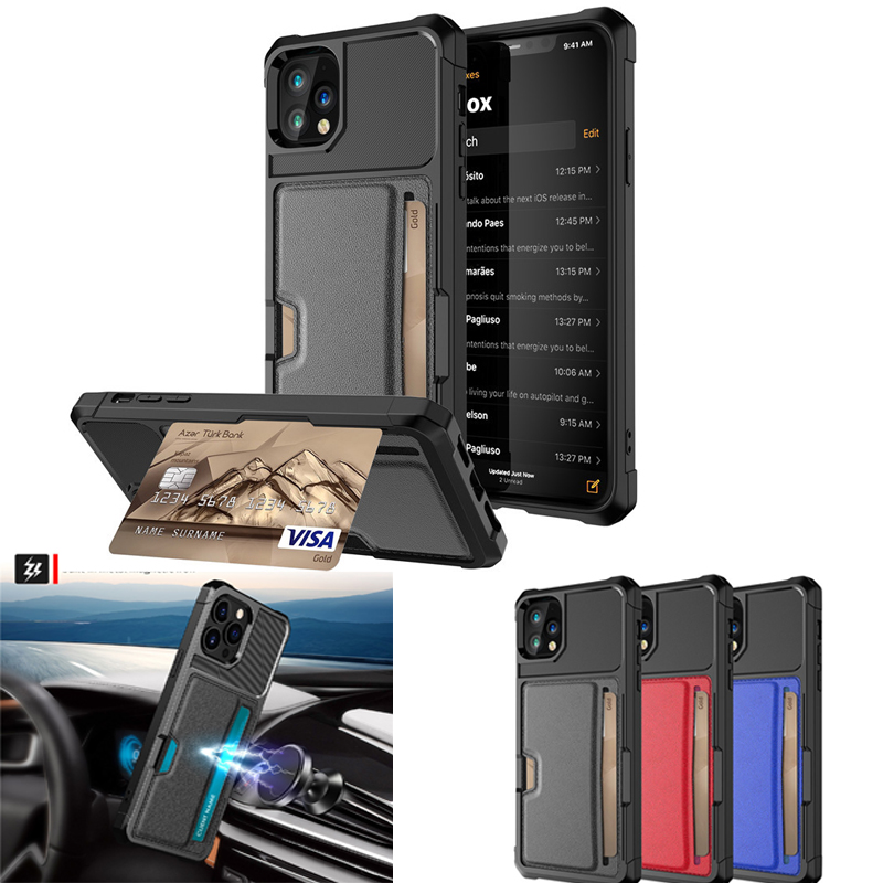 Strong Armor Protection Card Stand Cases For Iphone 14 13 Pro Max 11 12 13pro Plus XS XR X Mobile Phone Shockproof Magnetic Business Protective Cover, Red 
Strong Armor Protection Card Stand Cases For Iphone 14 13 Pro Max 11 12 13pro Plus XS XR X Mobile Phone Shockproof Magnetic Business Protective Cover, Red