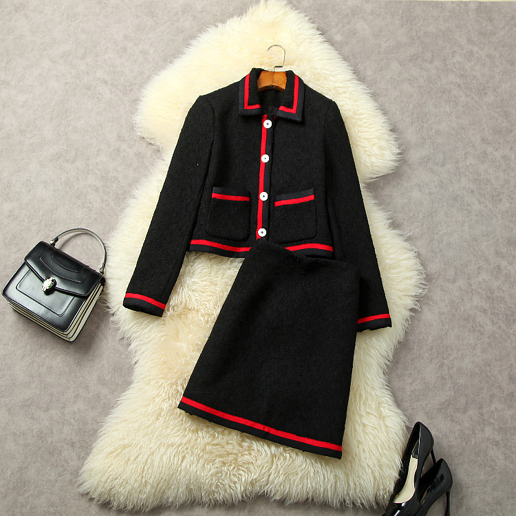 Two Piece Dress New European and American women's wear for winter 2022 Long sleeve lapel matching color tweed coat skirts Fashion suits, Black
Two Piece Dress New European and American women's wear for winter 2022 Long sleeve lapel matching color tweed coat skirts Fashion suits, Black