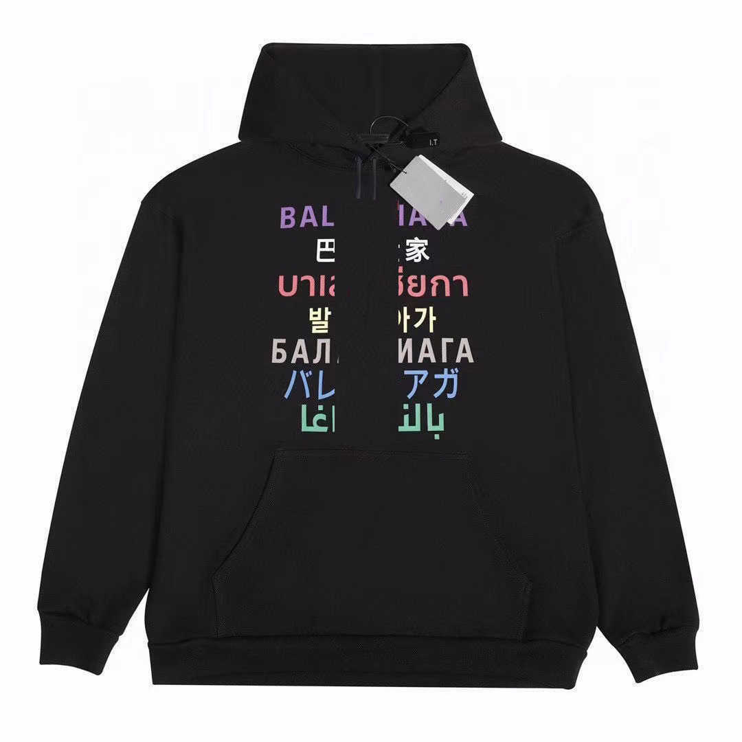 Designers Luxury Balencigas Classic New Super Hot Seven Colorful Letter Plush Hooded Loose Pullover Sweater for Men and Women
Designers Luxury Balencigas Classic New Super Hot Seven Colorful Letter Plush Hooded Loose Pullover Sweater for Men and Women