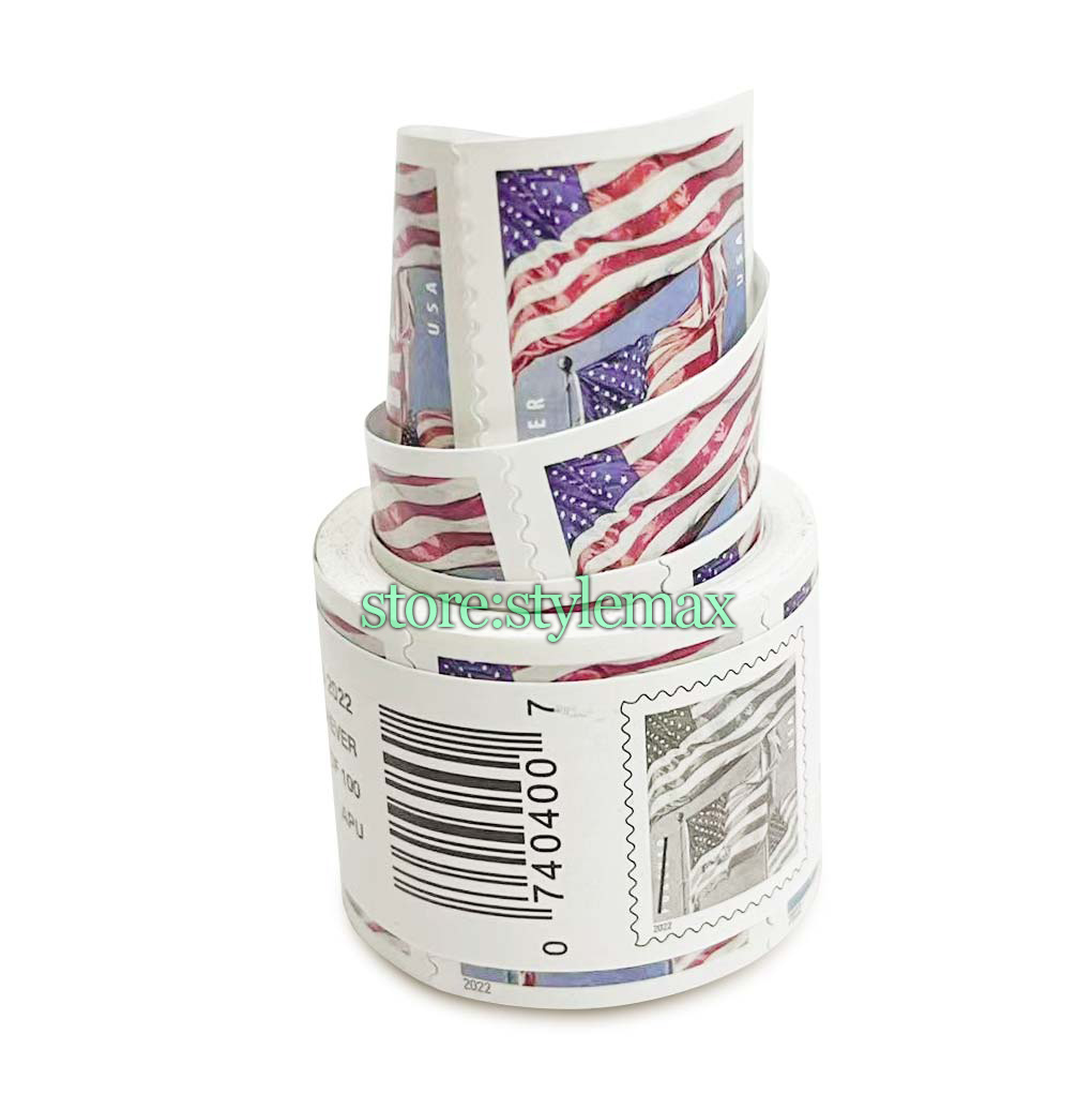 2022 Forever U.S. Flags US - Roll of 100 Envelopes Letters Postcard Cards Office Mail Supplies, J;100pcs/set
2022 Forever U.S. Flags US - Roll of 100 Envelopes Letters Postcard Cards Office Mail Supplies, J;100pcs/set