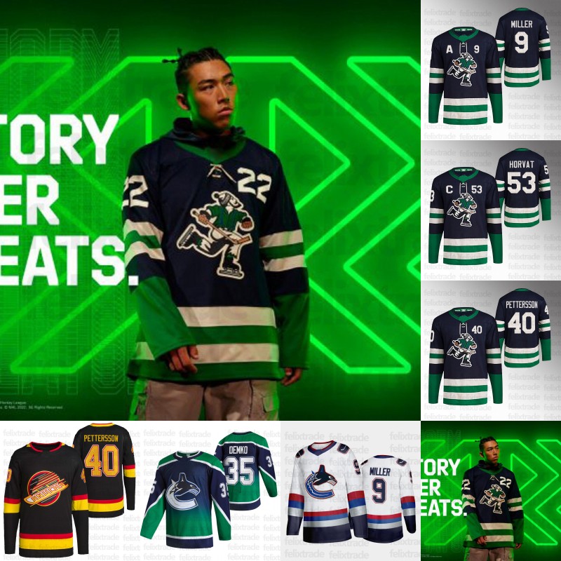 Micheal Ferland Canucks 2022-23 Reverse Retro jersey Tanner Pearson Tyler Myers Quinn Hughes Curtis Lazar Andrei Kuzmenko Ilya Mikheyev Will Lockwood Brady Keeper, 43 quinn hughes
Micheal Ferland Canucks 2022-23 Reverse Retro jersey Tanner Pearson Tyler Myers Quinn Hughes Curtis Lazar Andrei Kuzmenko Ilya Mikheyev Will Lockwood Brady Keeper, 43 quinn hughes