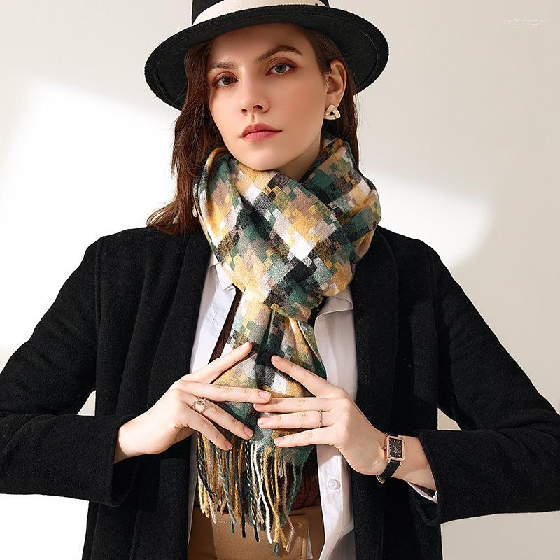 Scarves 70X180cm Girls Autumn Winter Thick Warm Scarf Women Plaid Tassel Fmale Fashion Knited Wool Shawls Wraps
Scarves 70X180cm Girls Autumn Winter Thick Warm Scarf Women Plaid Tassel Fmale Fashion Knited Wool Shawls Wraps