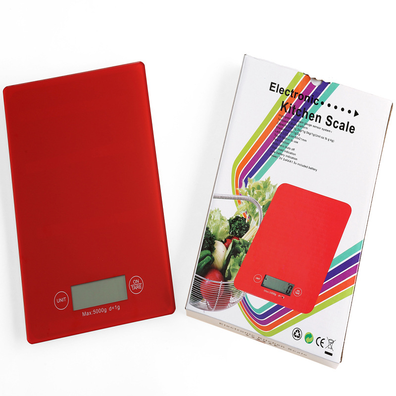 Digital Kitchen scale electronic precision scale weighs from 1 gram to 5kg 5000 grams GR tempered glass touch screen Panel Baking 3010701