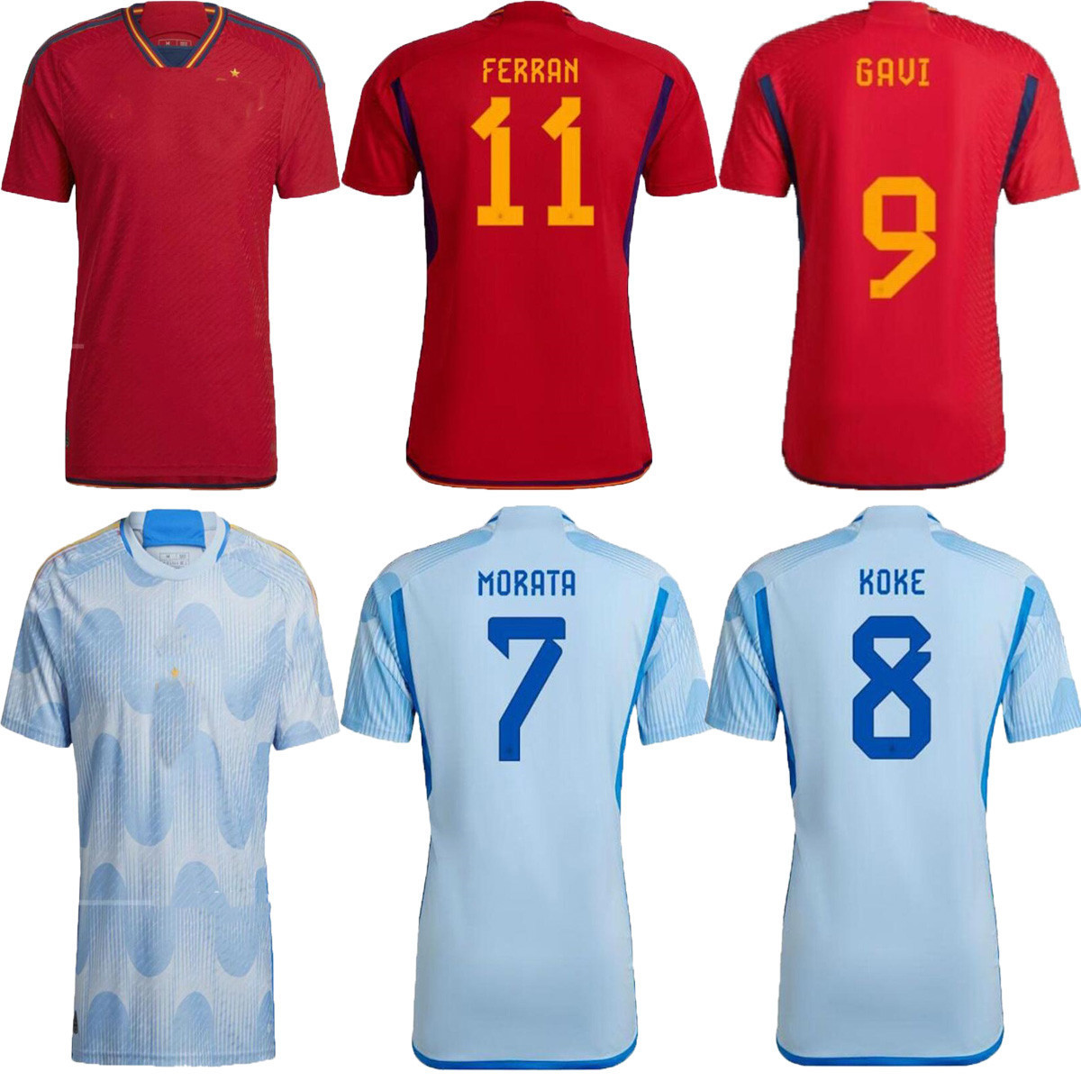 S-4XL 2022 Spain soccer jerseys home away Espana ANSU FATI ASENSIO MORATA FERRAN KOKE GAVI AZPILICUETA C.SOLER 22 23 WORLD RAMOS CUP football shirts men kids kit fans
S-4XL 2022 Spain soccer jerseys home away Espana ANSU FATI ASENSIO MORATA FERRAN KOKE GAVI AZPILICUETA C.SOLER 22 23 WORLD RAMOS CUP football shirts men kids kit fans