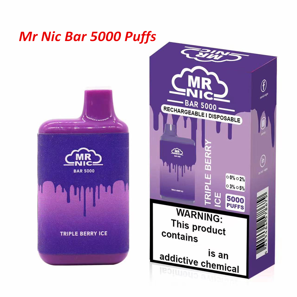 Authentic Mr Nic 5000 Puffs Disposable Vape Kit 2% 3% and 5% Pre-filled 13ml Vape Device 10 Flavors Available 650mAh Rechargeable Battery
Authentic Mr Nic 5000 Puffs Disposable Vape Kit 2% 3% and 5% Pre-filled 13ml Vape Device 10 Flavors Available 650mAh Rechargeable Battery