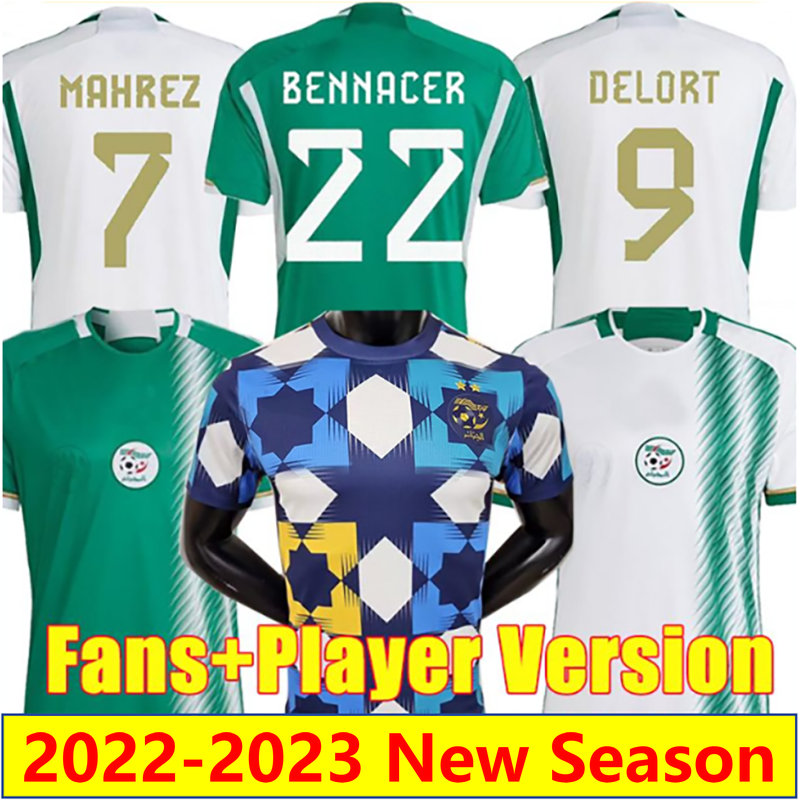2022 2023 Algeria Soccer Jerseys DELORT OUNAS BENTALEB MAHREZ BELAILI SLIMANI BENNACER BENSEBAINI national team 22 23 training football shirt maillots de futol, Fans 22-23 home
2022 2023 Algeria Soccer Jerseys DELORT OUNAS BENTALEB MAHREZ BELAILI SLIMANI BENNACER BENSEBAINI national team 22 23 training football shirt maillots de futol, Fans 22-23 home