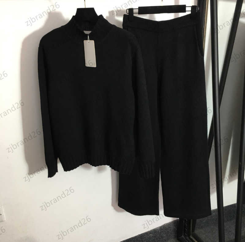 Womens Two Piece Pant Woollen Knitted Suit Stand Neck Long Sleeve Pullover Knit Sweater High-waisted Loose Wide-legged Pants Commute Women Clothing 1970
Womens Two Piece Pant Woollen Knitted Suit Stand Neck Long Sleeve Pullover Knit Sweater High-waisted Loose Wide-legged Pants Commute Women Clothing 1970