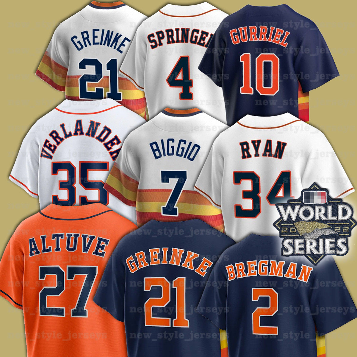 Houston 27 Jose Altuve Astros Baseball Jerseys 2022 World Series Alex Bregman Yordan Alvarez Kyle Tucker Aledmys Diaz Yuli Gurriel Cristian Javier Yuli Gurriel, Men(tia kong ren )
Houston 27 Jose Altuve Astros Baseball Jerseys 2022 World Series Alex Bregman Yordan Alvarez Kyle Tucker Aledmys Diaz Yuli Gurriel Cristian Javier Yuli Gurriel, Men(tia kong ren )