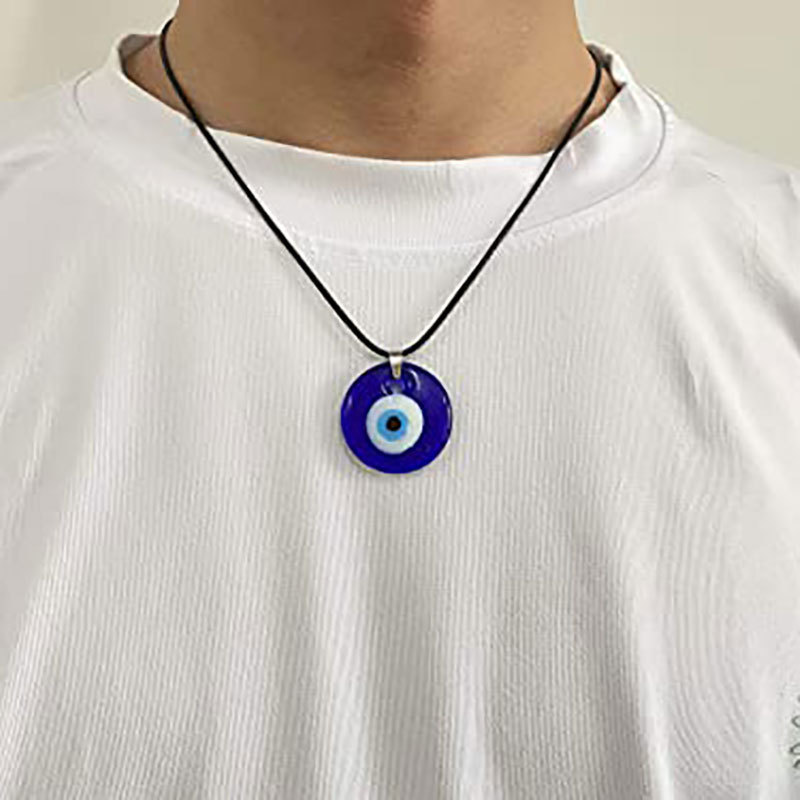 Turkish Blue Evil Eye Glass Pendant Necklace Fashion Men Women Necklaces Jewelry Accessories Gift In Bulk
