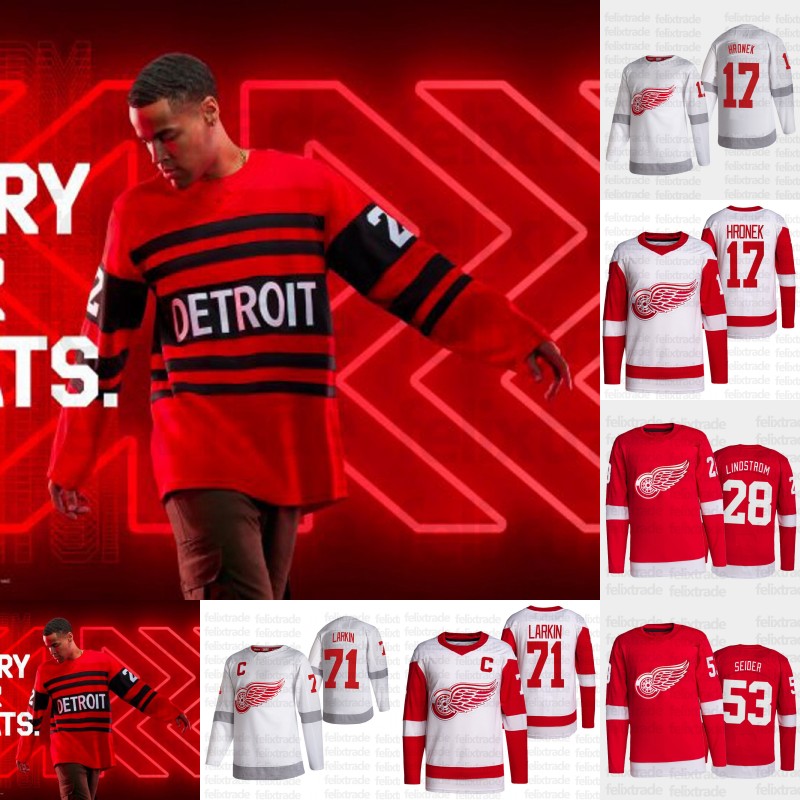 53 Moritz Seider 2022-23 New Reverse Retro Jersey Red Wings Dylan Larkin Robby Fabbri Filip Hronek Michael Rasmussen Oskar Sundqvist Pius Suter Lucas Raymond, #9
53 Moritz Seider 2022-23 New Reverse Retro Jersey Red Wings Dylan Larkin Robby Fabbri Filip Hronek Michael Rasmussen Oskar Sundqvist Pius Suter Lucas Raymond, #9