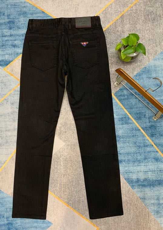 Jeans Men's the High Elastic Mid Waist Cotton Gauze Straight Black Jeans in Autumn and Winter of 2022 Can Be Casual or FormalW62V