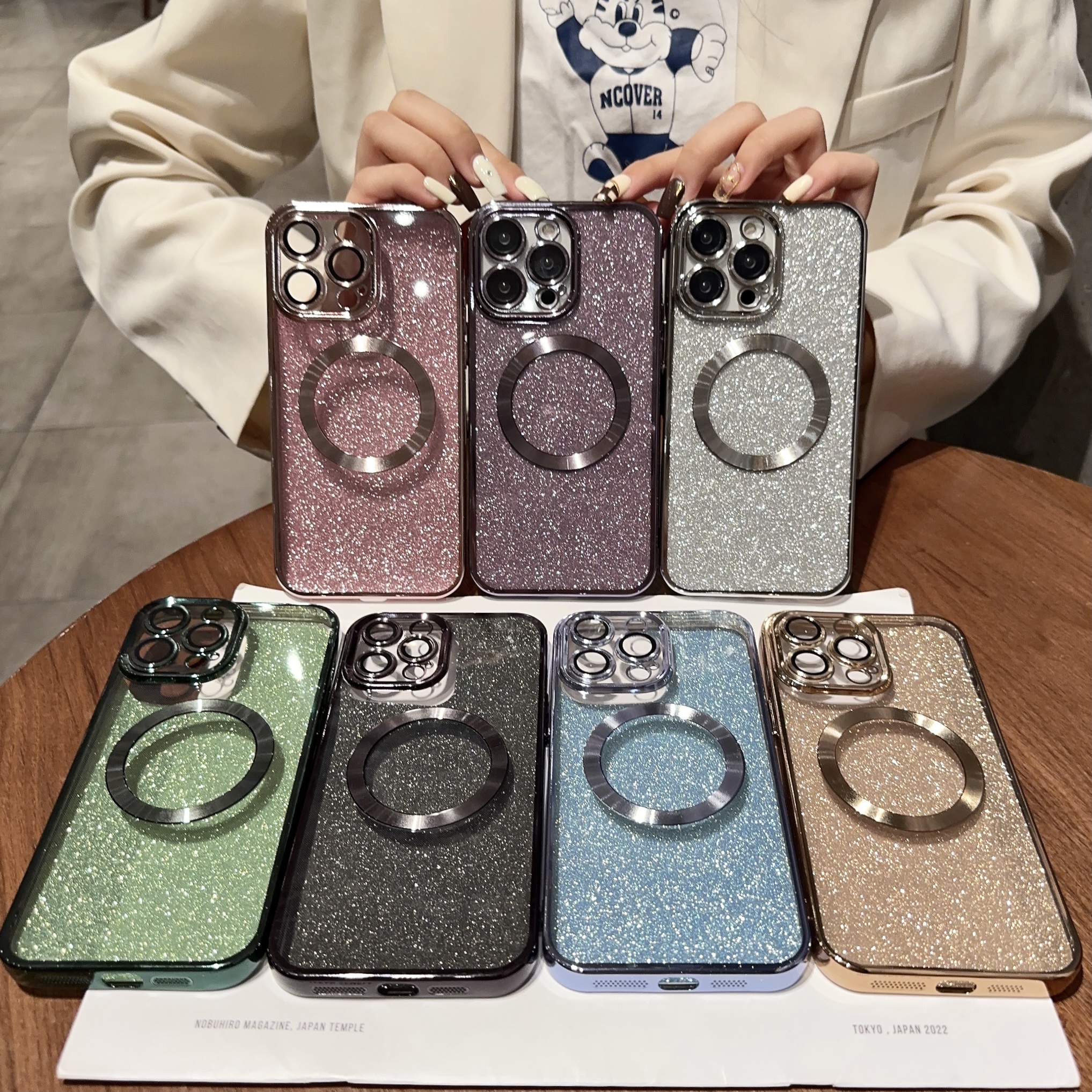 Plating Magsafe Magnetic Phone Cases Luxury Glitter Wireless Charging Cover For iPhone 14 13 12 11 Pro Max 14 Plus Lens Glass Phone Case, Mixed color
Plating Magsafe Magnetic Phone Cases Luxury Glitter Wireless Charging Cover For iPhone 14 13 12 11 Pro Max 14 Plus Lens Glass Phone Case, Mixed color
