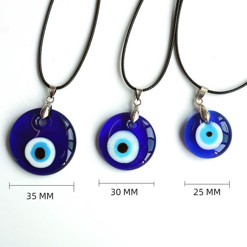Turkish Blue Evil Eye Glass Pendant Necklace Fashion Men Women Necklaces Jewelry Accessories Gift In Bulk