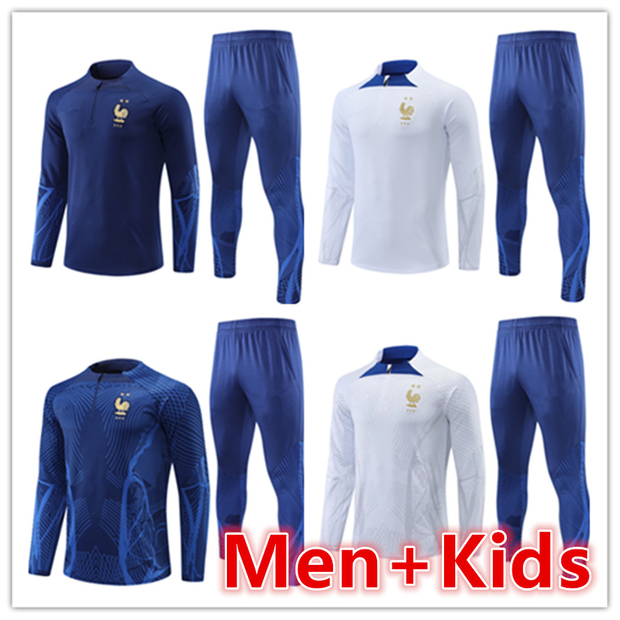 22 23 French mens kids soccer tracksuit jersey sets 2022 2023 MBAPPE men football jerseys training suit tracksuits jacket set chandal futbol survetement foot
22 23 French mens kids soccer tracksuit jersey sets 2022 2023 MBAPPE men football jerseys training suit tracksuits jacket set chandal futbol survetement foot