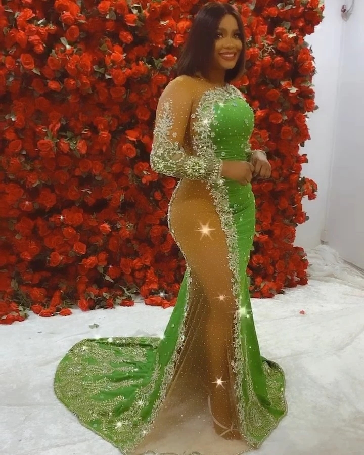 Sexy See Through Evening Dresses Long Sleeveless Mermaid Plus Size Aso Ebi Crystals Beaded Prom Gowns Satin Tulle Dress