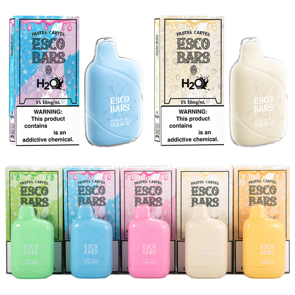 Esco Bars Aquios H2O Disposable E cigarettes 6000 Puffs Vape Pen 15ml Pre-filled Mesh Coil Pods 650mAh Rechargeable Battery Vaporizers escobar mega bar tornado bang
Esco Bars Aquios H2O Disposable E cigarettes 6000 Puffs Vape Pen 15ml Pre-filled Mesh Coil Pods 650mAh Rechargeable Battery Vaporizers escobar mega bar tornado bang