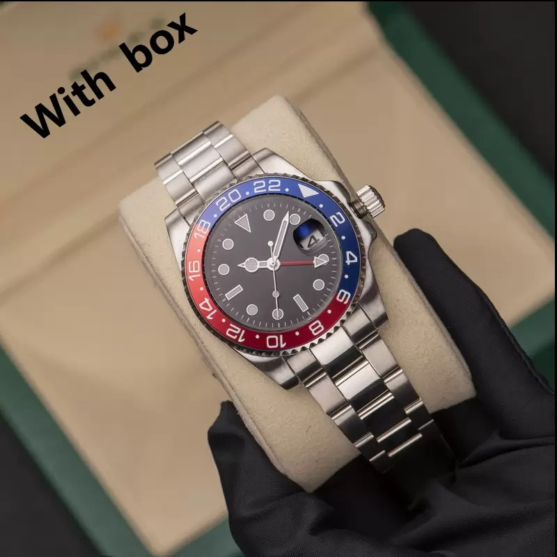 Mens Watches 40mm Automatic Mechanical Watch Full Stainless Steel Blue Black Ceramic Sapphire WristWatches Super luminous montre de luxe watch Gifts