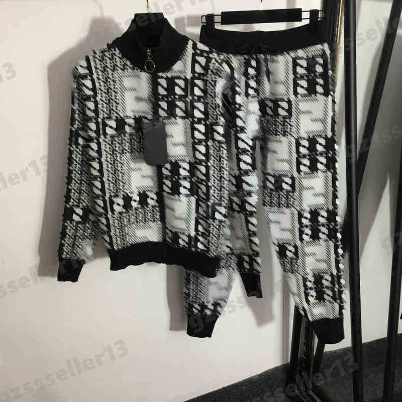 Two Piece Women Sets Tracksuits Designer Knitted Suit Gradient F Letter Stand Collar Long Sleeve Zip Cardigan Jacket And Pants 0912, 13
Two Piece Women Sets Tracksuits Designer Knitted Suit Gradient F Letter Stand Collar Long Sleeve Zip Cardigan Jacket And Pants 0912, 13
