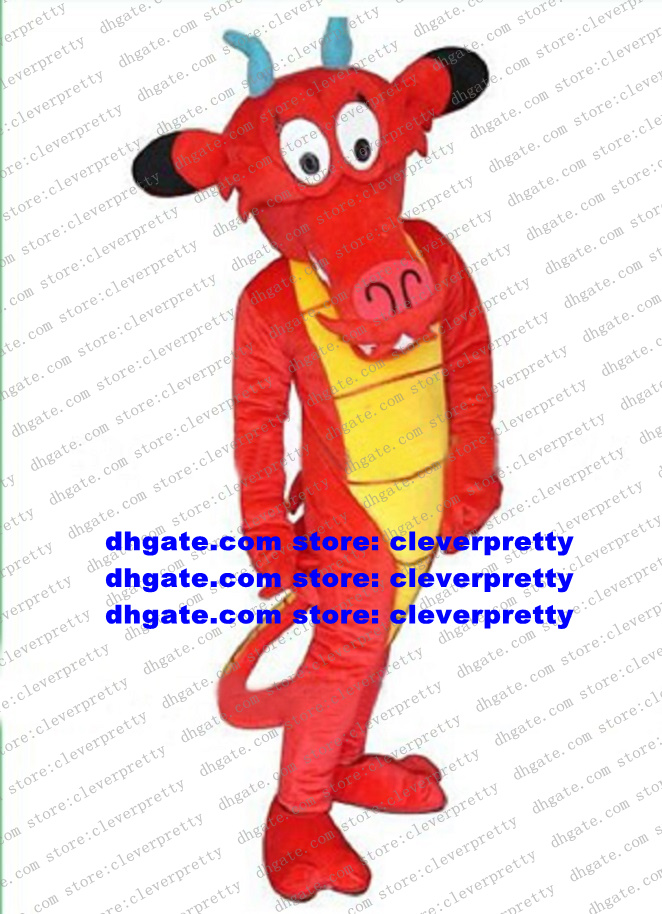 Red Mushu Dragon Loong Mascot Costume Adult Cartoon Character Outfit Suit Professional Speziell Technical Welcome The Doorman No.4322, As in photos
Red Mushu Dragon Loong Mascot Costume Adult Cartoon Character Outfit Suit Professional Speziell Technical Welcome The Doorman No.4322, As in photos