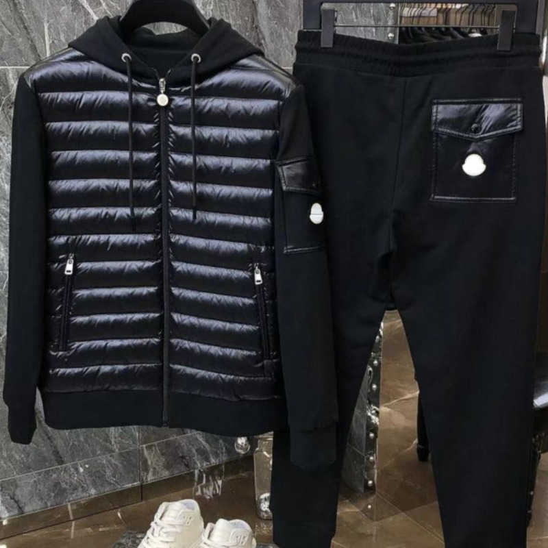 Mnes tracksuit designer jacket pants two-piece embroidered zipper down coat sweatpants men women sports suit 4xl 5xl, Black
Mnes tracksuit designer jacket pants two-piece embroidered zipper down coat sweatpants men women sports suit 4xl 5xl, Black