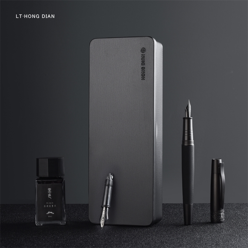 Fountain Pens LT Hongdian 6013 Black Metal Men's Business EF/F/ Curved Nib Rotating Cap Office Gift Ink 221025, Red
Fountain Pens LT Hongdian 6013 Black Metal Men's Business EF/F/ Curved Nib Rotating Cap Office Gift Ink 221025, Red