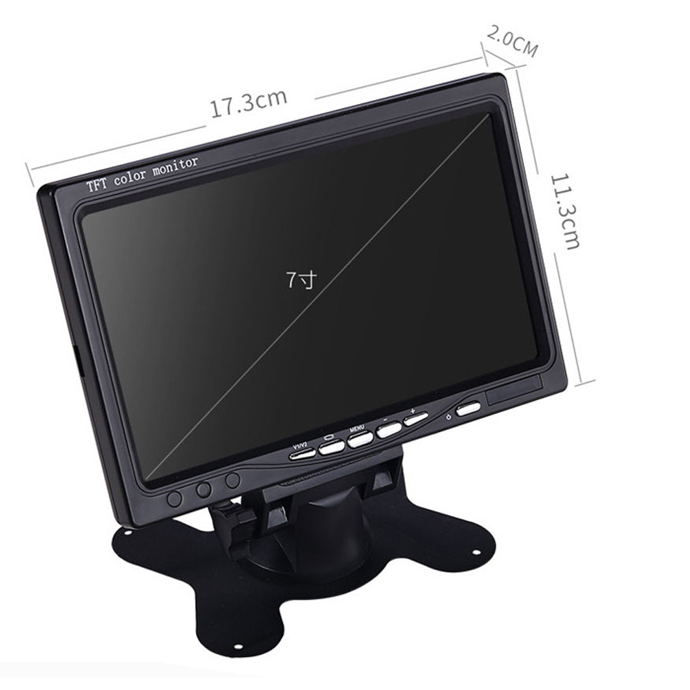 7 inch HD screen Car Monitor 1024x600 Security Monitor Parking assistance Rear view camera