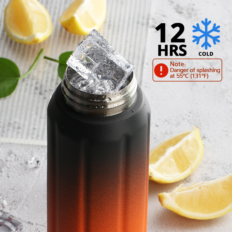 Water Bottles FEIJIAN Double Wall Thermos Sports Bottle 600ml 1810 Stainless Steel Vacuum Flask Insulated Tumbler Leak Proof Customize 221025