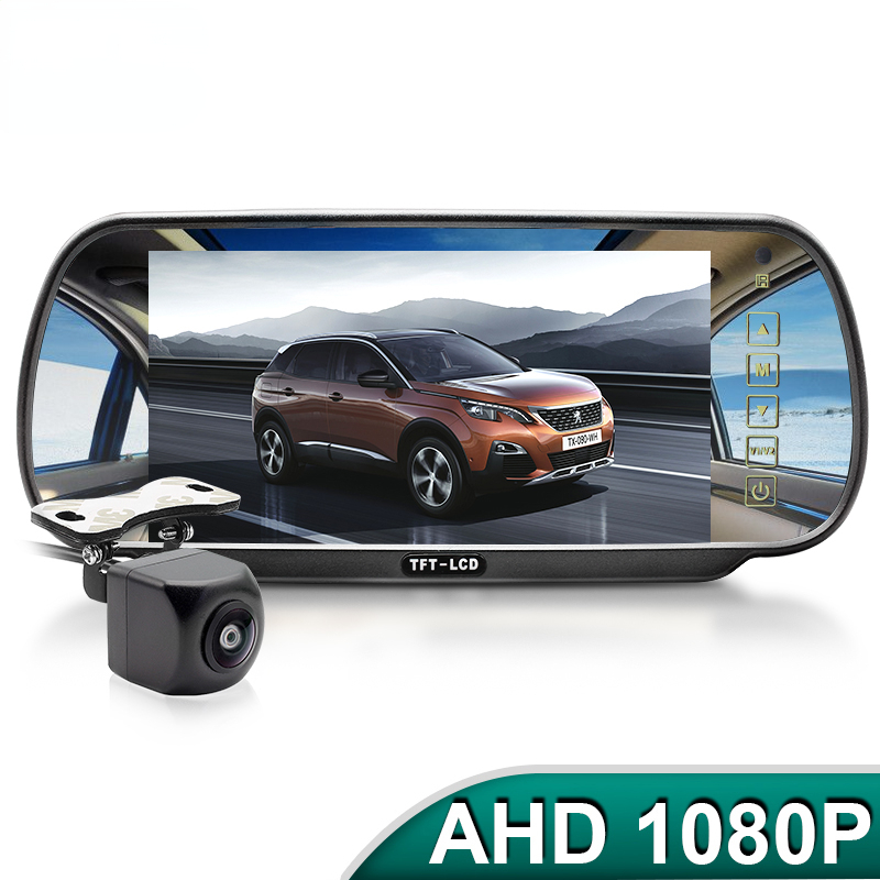 7inch Car Video AHD Auto Mirror Monitor 1080P Rear View Camera High Definition Vehicle IPS Full Display