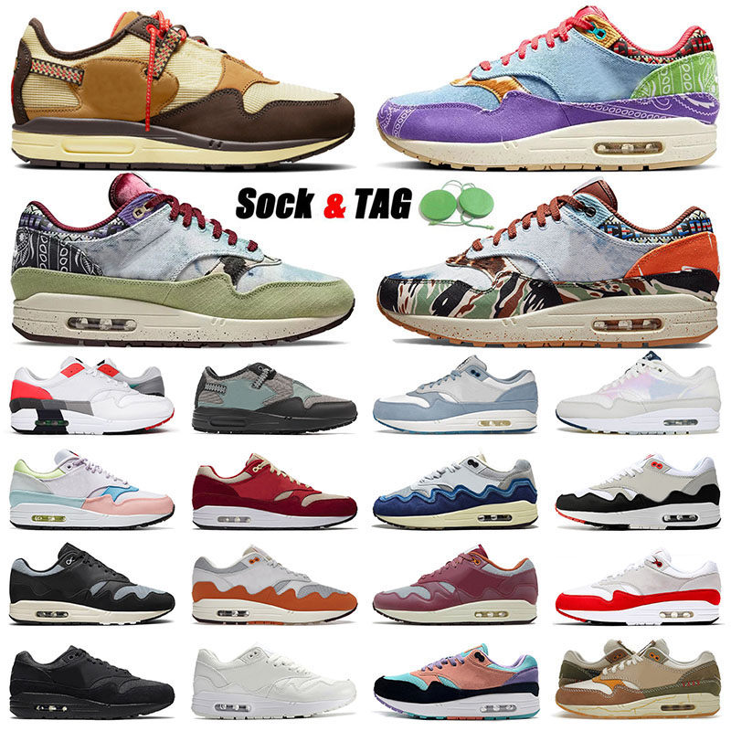 Fashion OG Airmaxs 1s Running Shoes Designer Outdoor Sport Size US12 Patta Waves Noise Aqua Monarch University Rush Maroon Sneakers Trainers For Mens Womens, A29 40-45 with39
Fashion OG Airmaxs 1s Running Shoes Designer Outdoor Sport Size US12 Patta Waves Noise Aqua Monarch University Rush Maroon Sneakers Trainers For Mens Womens, A29 40-45 with39