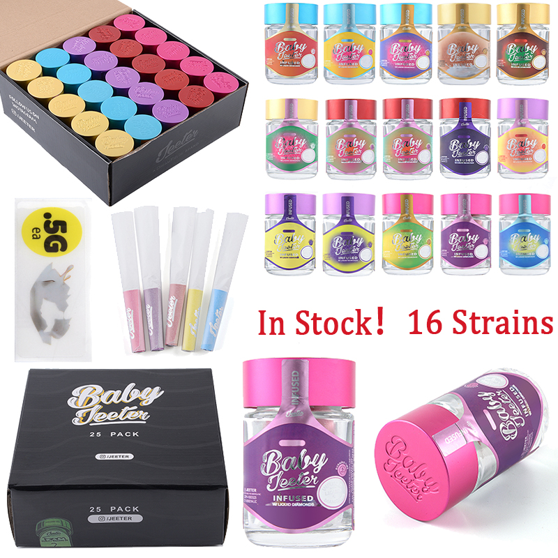 Baby J Infused Glass Case Glass Jar pre rolling 2.5g Wax Oil Container Dry Herb Herbal Storage 16 Strains Empty Bottle With Cigarette Papers and Stickers
Baby J Infused Glass Case Glass Jar pre rolling 2.5g Wax Oil Container Dry Herb Herbal Storage 16 Strains Empty Bottle With Cigarette Papers and Stickers