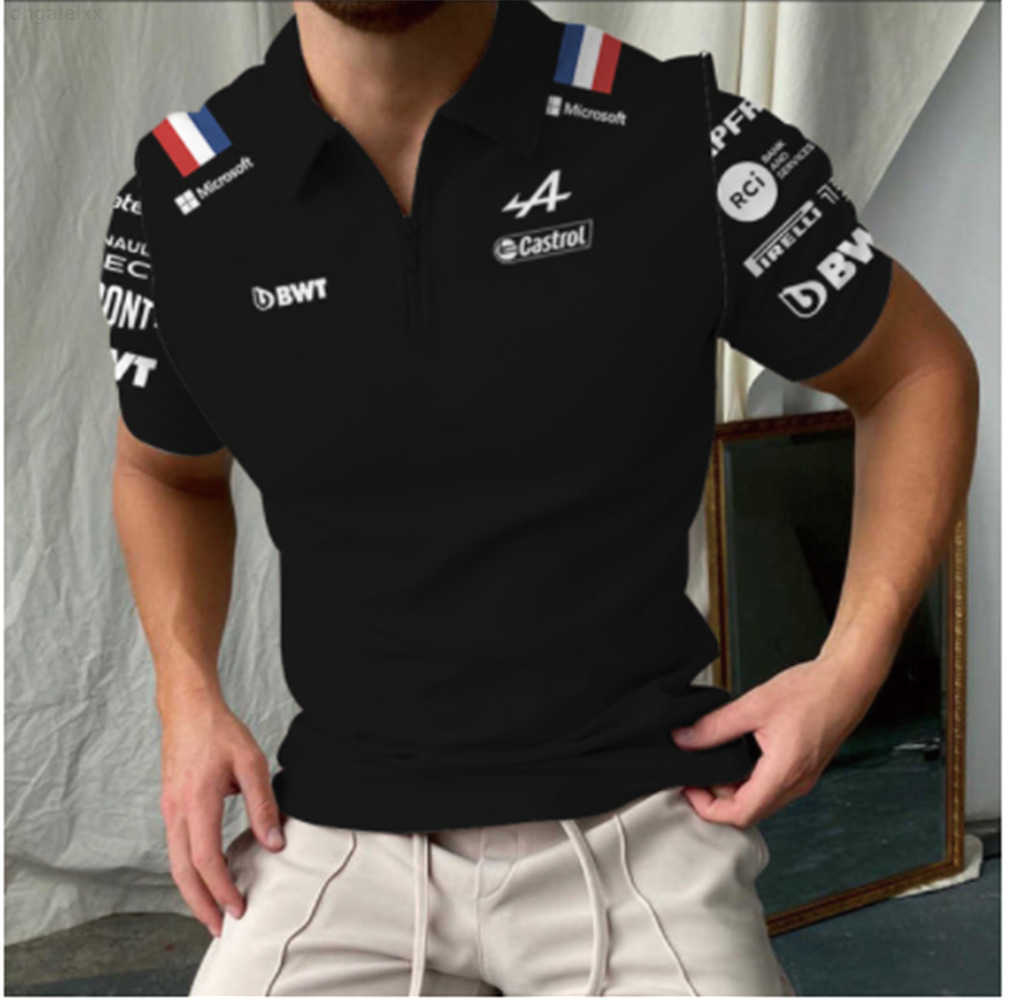 Men' T-shirts Summer Heads F1 Zipper Polo Shirt Formula An Alpine Team Alone Blue Black Casual Short Sleeve Racing Fans
Men' T-shirts Summer Heads F1 Zipper Polo Shirt Formula An Alpine Team Alone Blue Black Casual Short Sleeve Racing Fans
