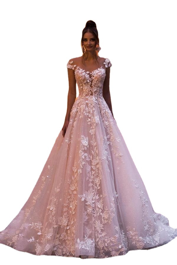 Gorgeous Full Lace Wedding Dresses Sexy Off Shoulder Backless With Button Covered Appliques Summer Bridal Gowns Plus Size BC11133