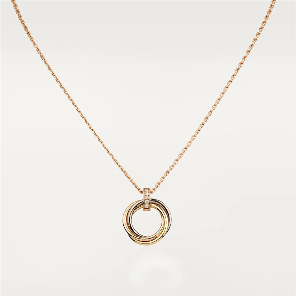 Classic Design Cubic Zirconia Triple Trinity Necklace Pendant Women Girls 316L Titanium Steel Wedding Designer Jewelry Collares Collier255c
Classic Design Cubic Zirconia Triple Trinity Necklace Pendant Women Girls 316L Titanium Steel Wedding Designer Jewelry Collares Collier255c