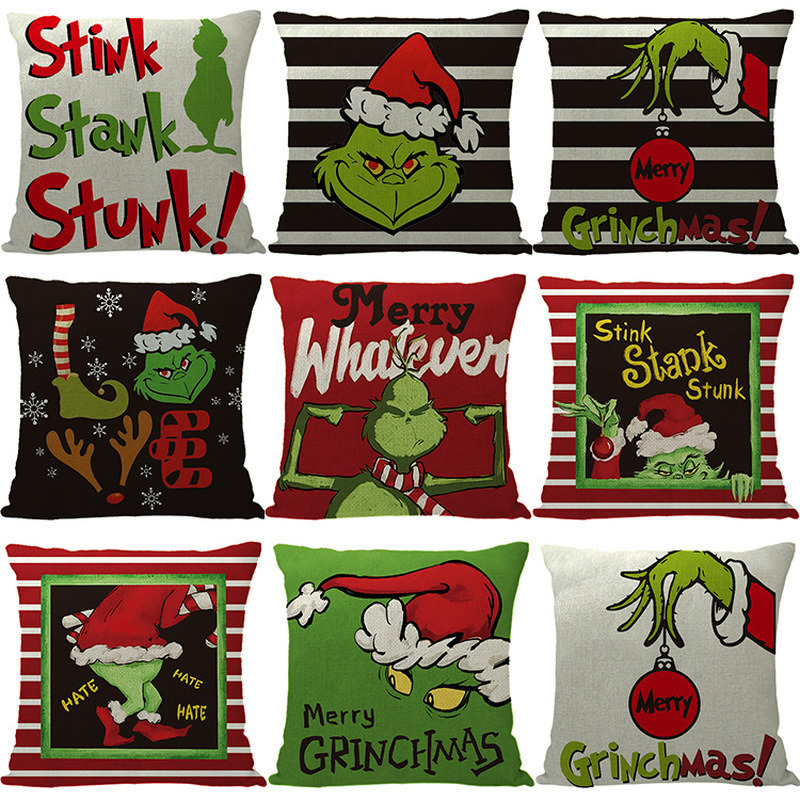Christmas Decorations Decoration Cushion Cover Pillow Children's Gift Cartoon Grinch Print Sofa Throw Pillowcase 221025
Christmas Decorations Decoration Cushion Cover Pillow Children's Gift Cartoon Grinch Print Sofa Throw Pillowcase 221025