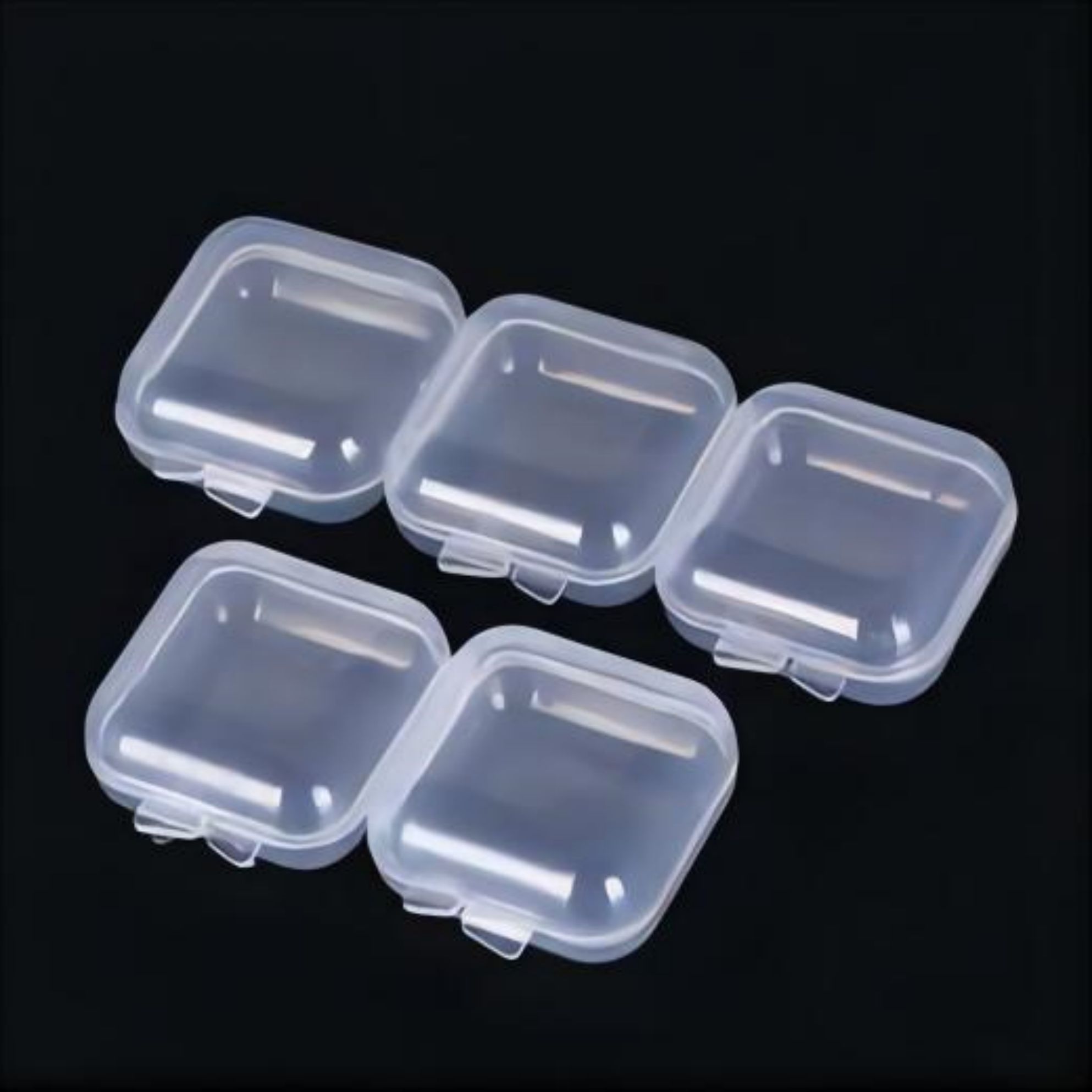 5PCS Empty Plastic Clear Mini Empty Square Small Boxes Jewelry Ear Plugs Container Nail Art Colorful Decor Diamond Storage Case
5PCS Empty Plastic Clear Mini Empty Square Small Boxes Jewelry Ear Plugs Container Nail Art Colorful Decor Diamond Storage Case