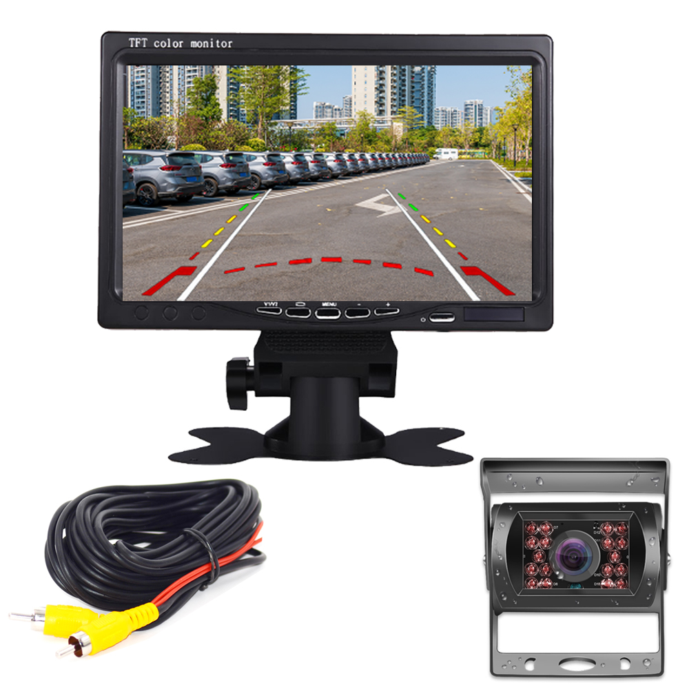 7 inch HD screen Car Monitor 1024x600 Security Monitor Parking assistance Rear view camera