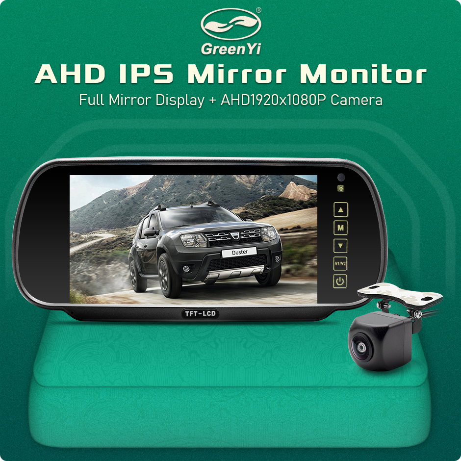 7inch Car Video AHD Auto Mirror Monitor 1080P Rear View Camera High Definition Vehicle IPS Full Display