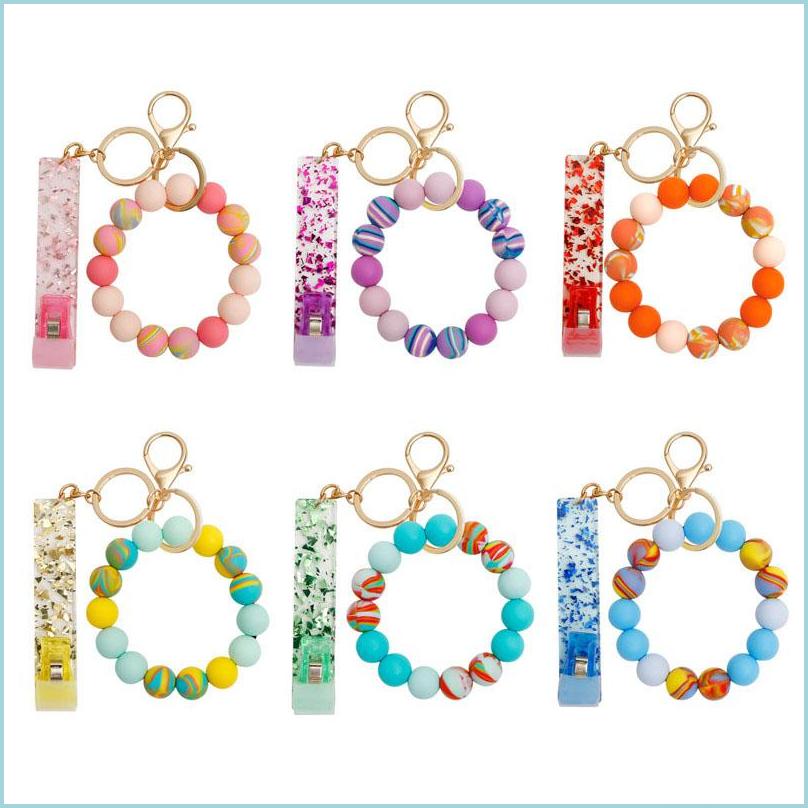 Keychains Lanyards Handmade Stretched Sile Beads Bangle Keychains Bank Card Fetcher Wristlet Bracelet Keyrings 6 Styles Drop Deliv Dhya7
Keychains Lanyards Handmade Stretched Sile Beads Bangle Keychains Bank Card Fetcher Wristlet Bracelet Keyrings 6 Styles Drop Deliv Dhya7