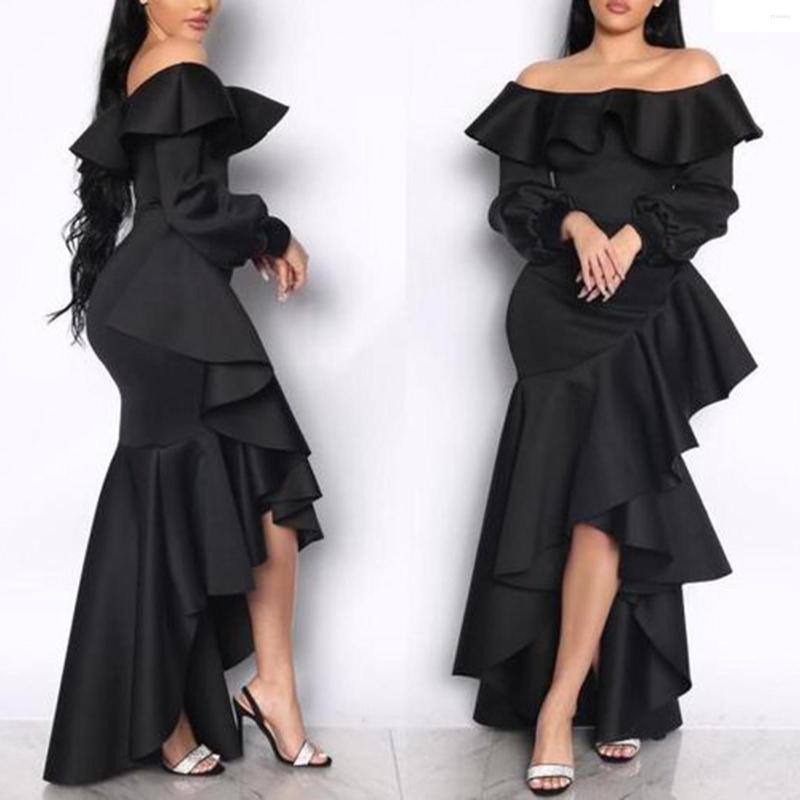 Casual Dresses Women Long Satin One Line Neck Sleeve Bridesmaid Dress Formal Evening Gowns Hip Pack, Black
Casual Dresses Women Long Satin One Line Neck Sleeve Bridesmaid Dress Formal Evening Gowns Hip Pack, Black