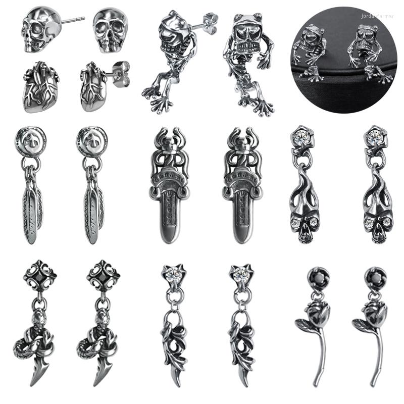 Stud Earrings ZS Punk Rock For Man Women Stainless Steel Drop Dangle Gothic Rose Skull Ear Hip-Hop Earring Jewelry
Stud Earrings ZS Punk Rock For Man Women Stainless Steel Drop Dangle Gothic Rose Skull Ear Hip-Hop Earring Jewelry