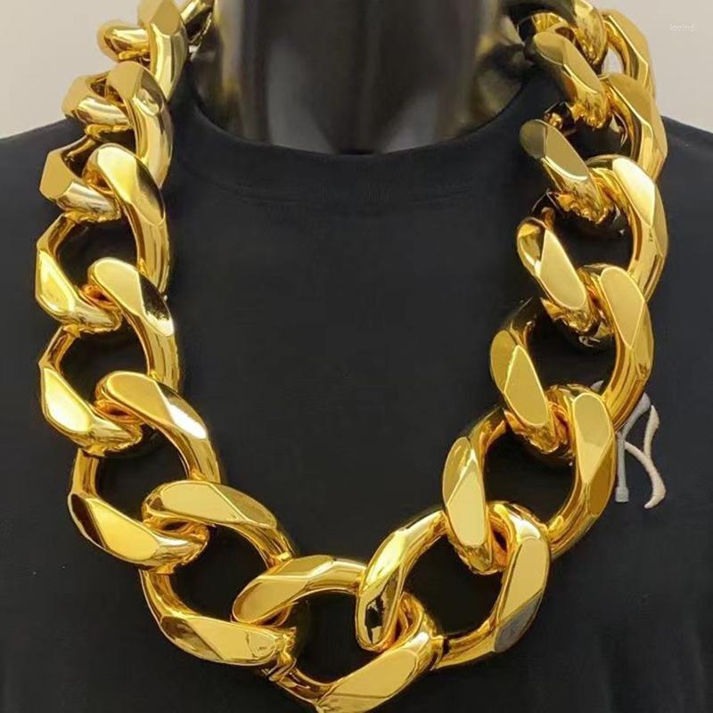 Chains Hip Hop Acrylic Thick Gold Necklace Men's 18K Chain Fashion Halloween All Carnival Jewelry Accessories Plastic Large Li
