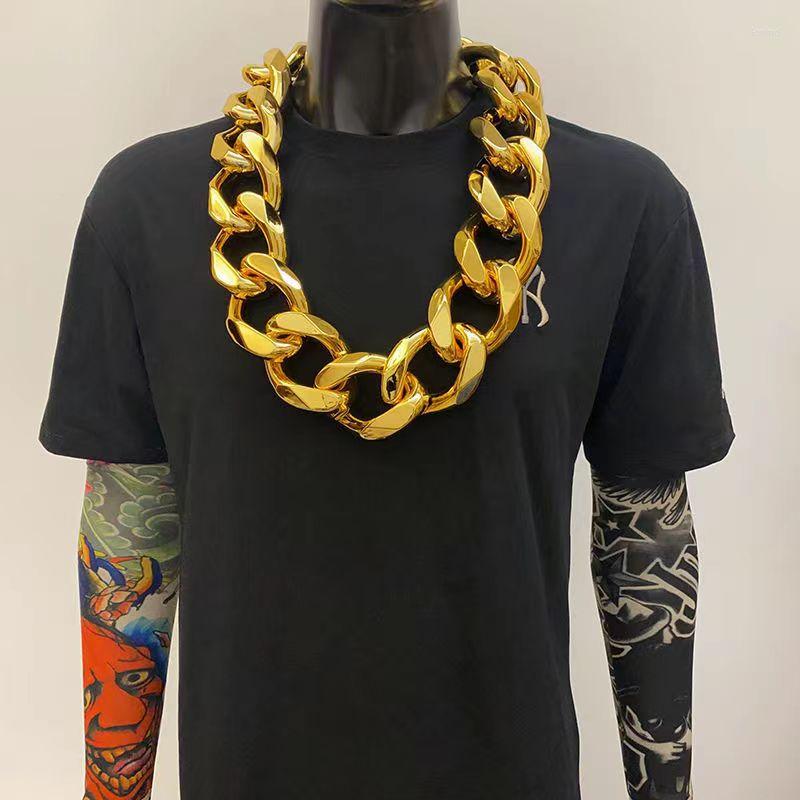 Chains Hip Hop Acrylic Thick Gold Necklace Men's 18K Chain Fashion Halloween All Carnival Jewelry Accessories Plastic Large Li