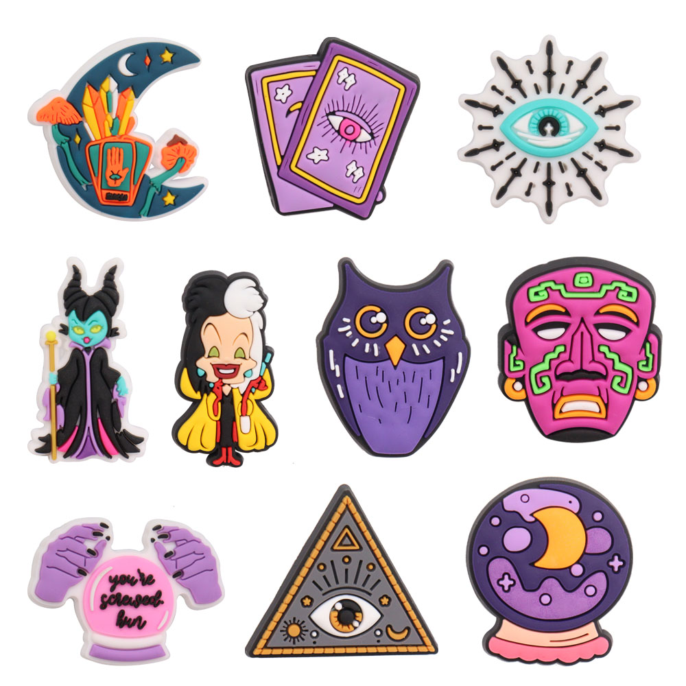 Wholesale 100Pcs PVC Mysterious Witch Magic Ball Slippers Shoe Decorations Woman Croc Buckle For Charms Jibbitz Backpack
Wholesale 100Pcs PVC Mysterious Witch Magic Ball Slippers Shoe Decorations Woman Croc Buckle For Charms Jibbitz Backpack
